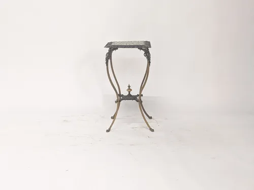 Mosaic Metal Rococo Side Table