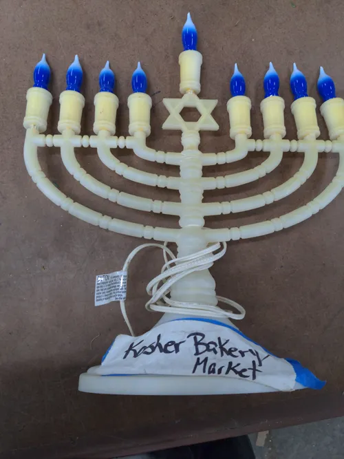 Light-Up Menorah (1 candle burnt out)