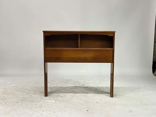 Walnut Twin Size Headboard with Shelving