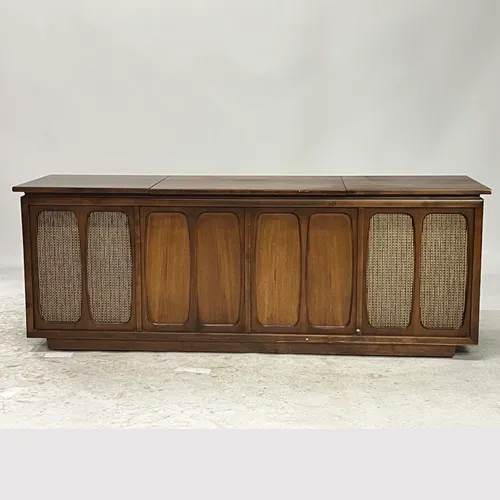 Vintage 1960's Walnut Media Console with Record Player & Speakers