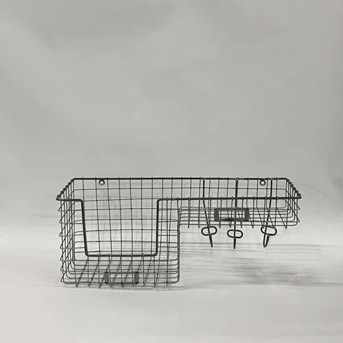 Wire Basket With Hooks - BSKT3
