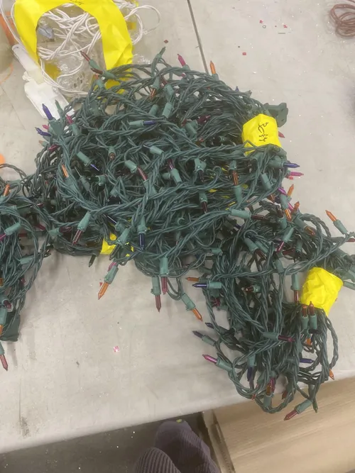 30' Green Wire Colored String Lights