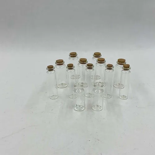 Assorted Small Glass Jars with Corks - MOMD37