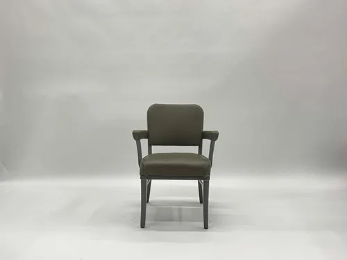 Army Green Leather Tanker Armchair