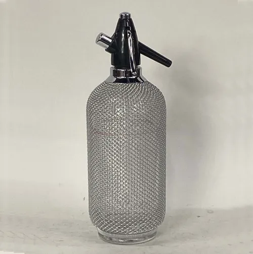 Vintage Mesh Chain Covered Seltzer Bottle - KT231