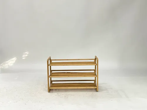Bamboo 3-Shelf Shoe Rack