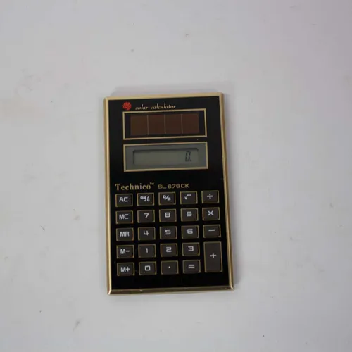 Vintage Black & Gold Metal Mini Calculator - OFA568