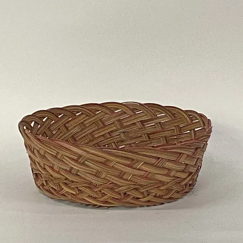 Red & Tan Braided Basket - BSKT72