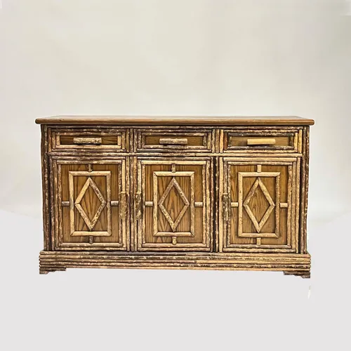 Hickory Wood Rustic Cabin Sideboard