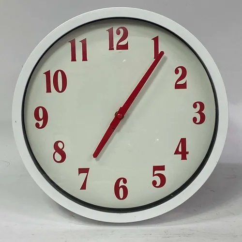 Red & White Wall Clock - A738