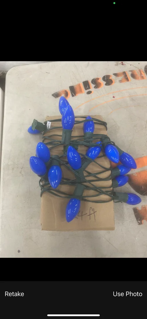 24' Green Wire Blue C9 String Lights