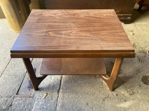 Mid-Century Modern Coffee Table with Shelf
