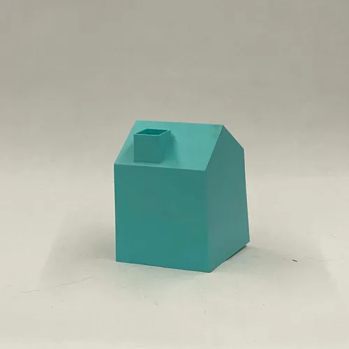 Teal House Tissue Box - MOB226