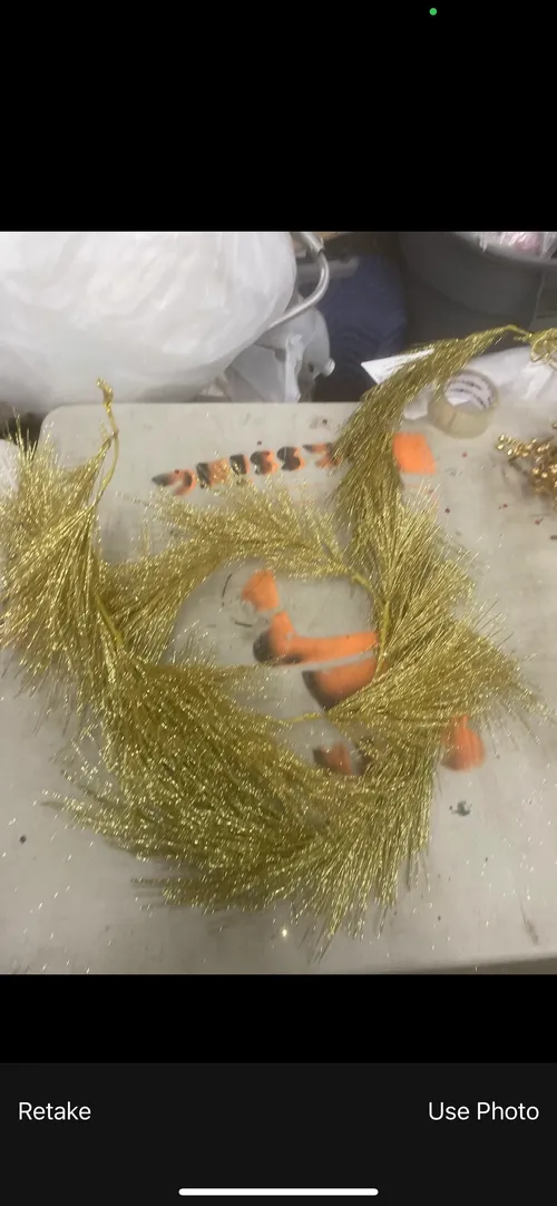 Gold Pine Needle Garland