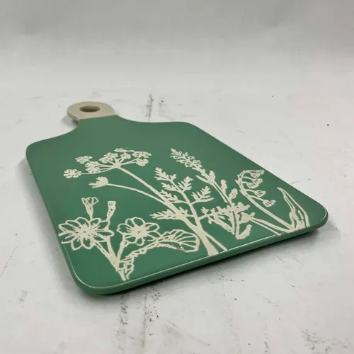 Mint Green & White Floral Ceramic Board - TR455