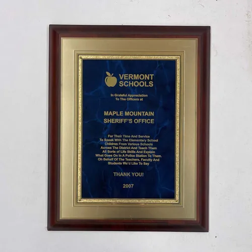 Vermont School Plaque - DEB461
