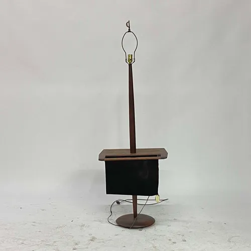 Wood Floor Lamp End Table with Magazine Rack - LI22251