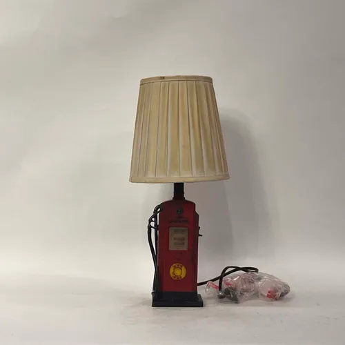 Rustic Red Gas Pump Table Lamp - LI274