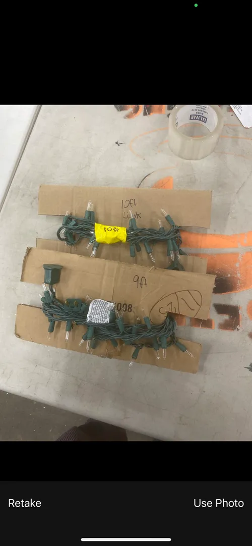 10' Green Wire Clear String Lights