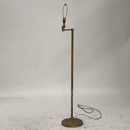 Aged Brass Swinging Arm Floor Lamp - LI423
