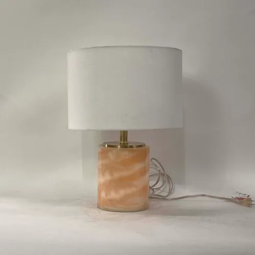 Orange Marble Table Lamp with White Shade - LI209