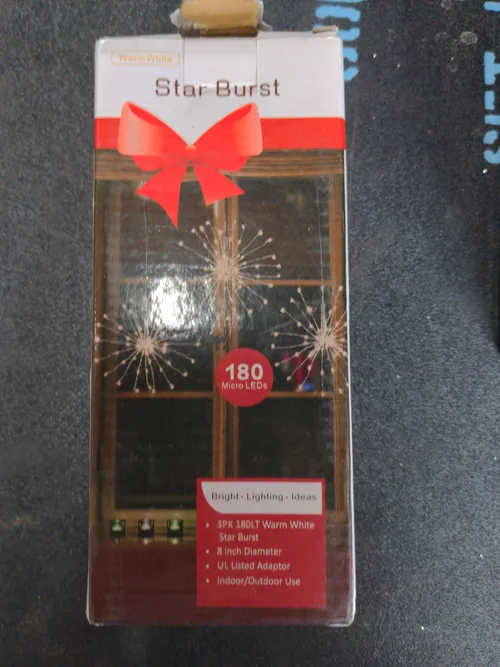 180ct Warm White Starburst Hanging Lights- Set of 3