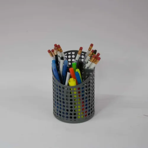Gray Perforated Pen Cup - OFA506