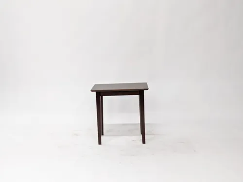 Chocolate Brown Wood Square Side Table