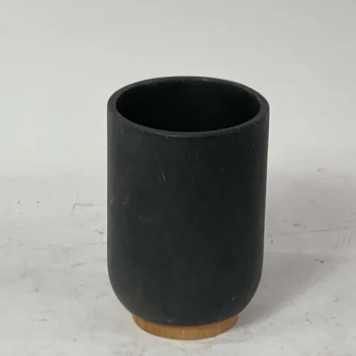 Ceraramic Pen Holder With Wooden Bottom - OFA845