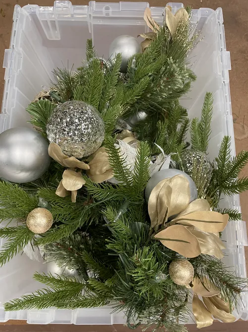 9' Gold and Silver Ornament Garland