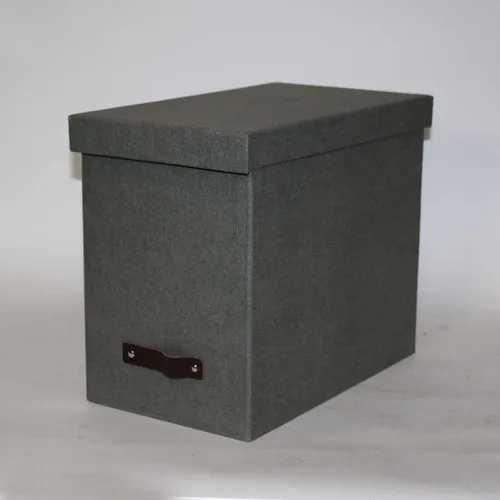 Gray File Box with Lid & Handle - OF277