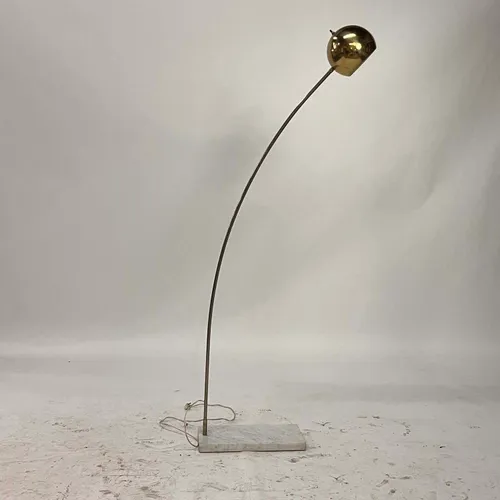 Brass Arched Floor Lamp with Marble Base - LI386