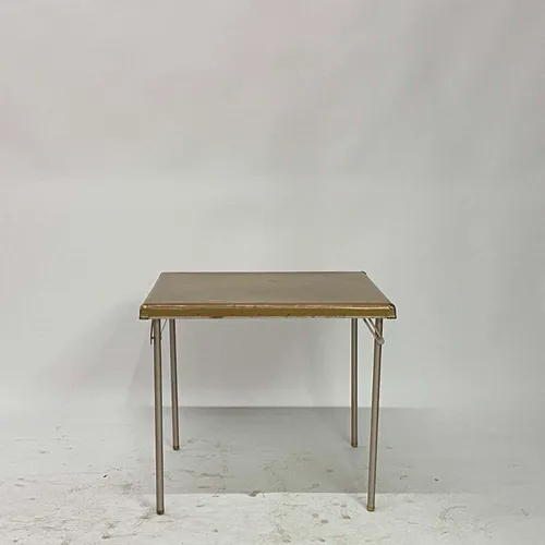 Folding Tan Table with Metal Legs - TA22252