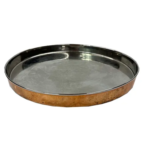 Copper & Silver Tray with Lip - TR405
