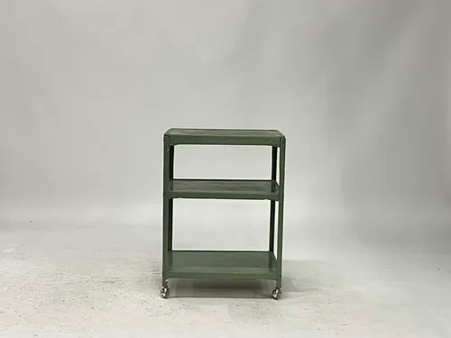 Army Green Metal Rolling Cart