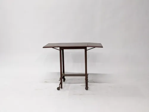 Brown Drop-Leaf Typewriter Table