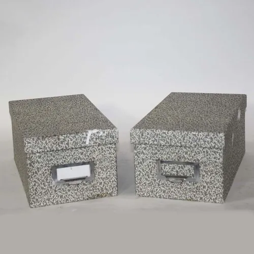 Gray & White Index Card Storage Box - OF274