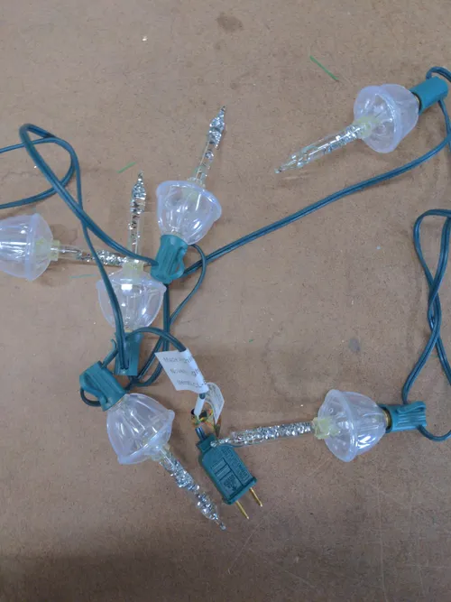 7' Vintage Green Wire Clear String Lights