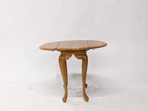 Queen Anne Oak Drop-Leaf Side Table