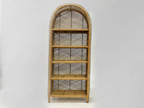 Vintage 1970’s Woven Wicker Bookshelf