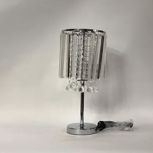 Crystal & Chrome Chandelier Table Lamp - LI188