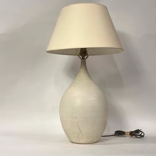 Ivory Ceramic Table Lamp with Cream Shade - LI180