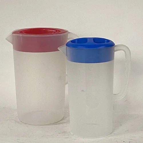 2pc Plastic Pitcher with Blue and Red Top - KT221