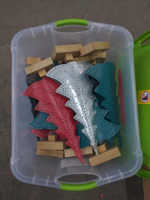 Metal Tree with Wood Base