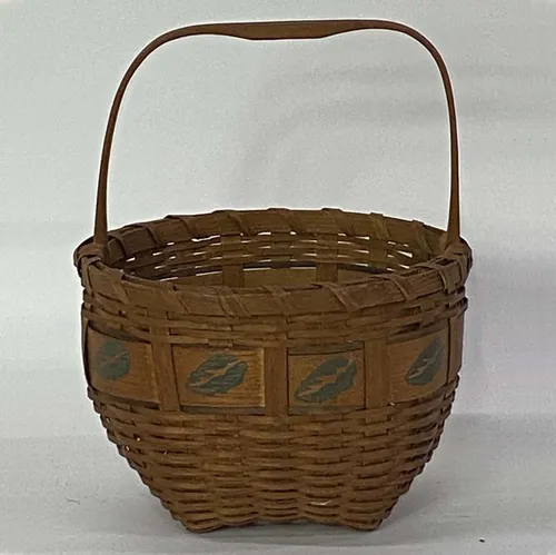 Woven Garden Basket With Leaf Pattern - BSKT28