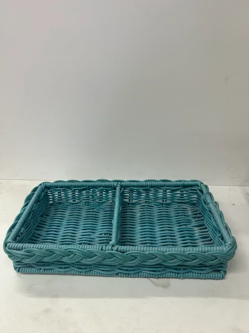Blue Wicker Basket