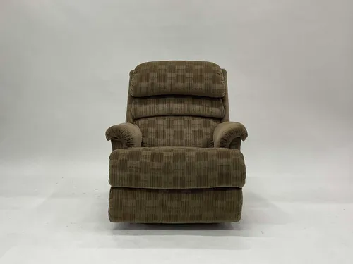 Checkered Brown Recliner
