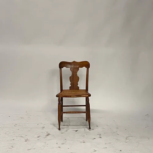 Tiger Maple Chair with Cane Seat - SE22239