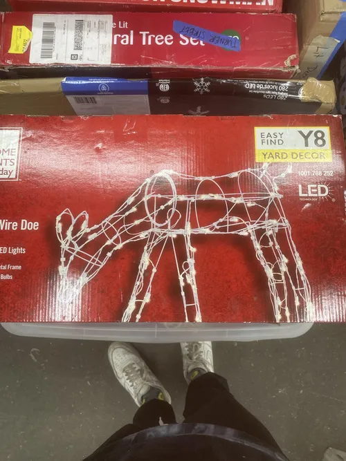 LED Wire Doe Reindeer Sculpture