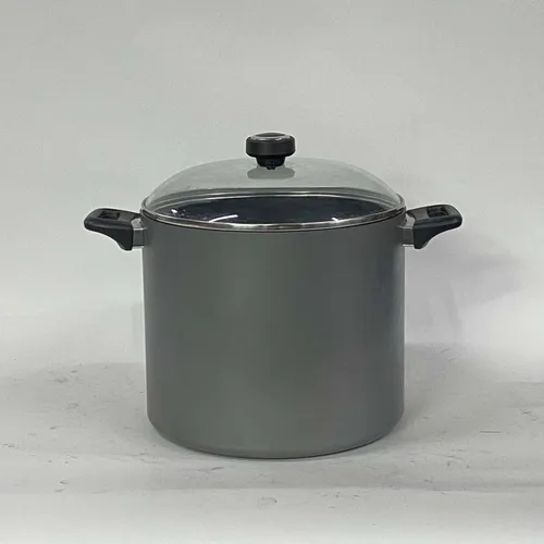 Carbon Grey Pop & Glass Lid & Black Handles - KT166